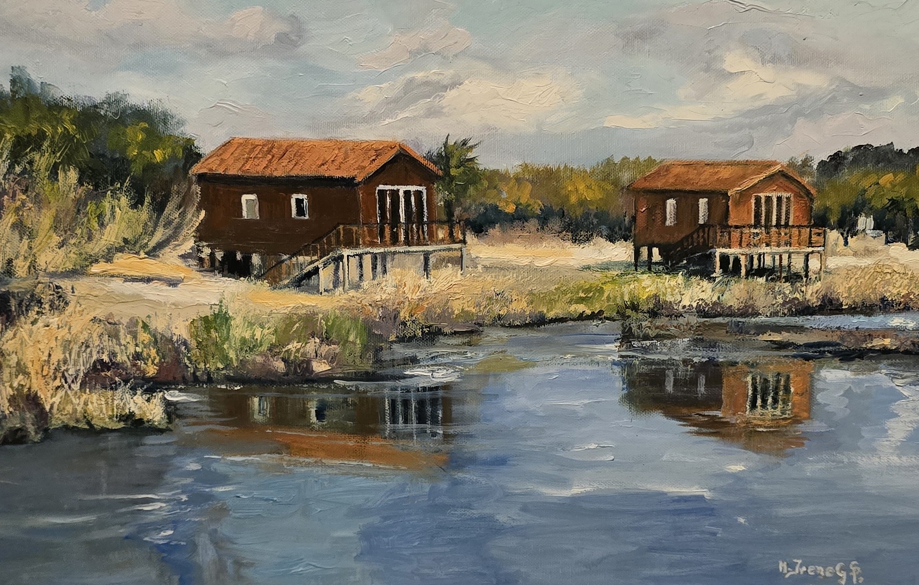 CASAS REFLETIDAS NA RIA